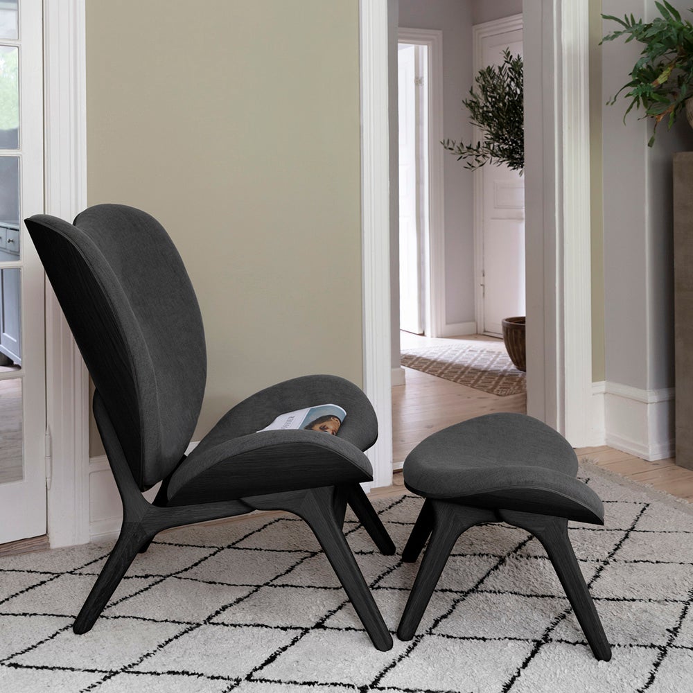 A Conversation Piece Ottoman Fotpall Black Oak/Shadow