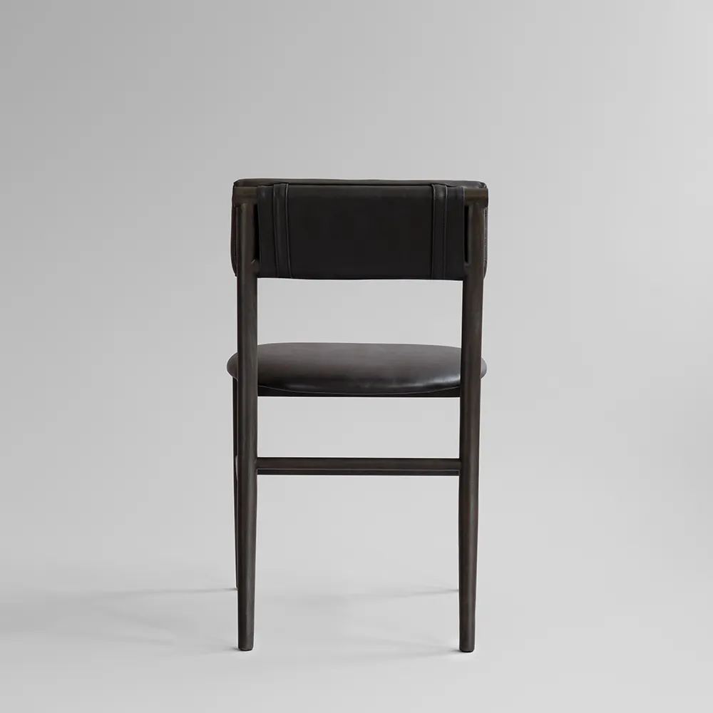 Nama Matstol - Coffee Black, Aniline leather black