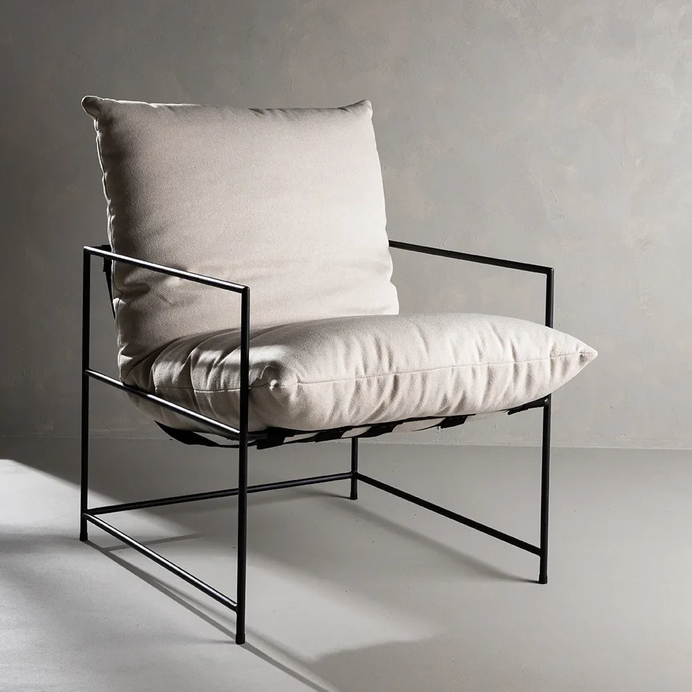 Sedalia Fåtölj Vit linne