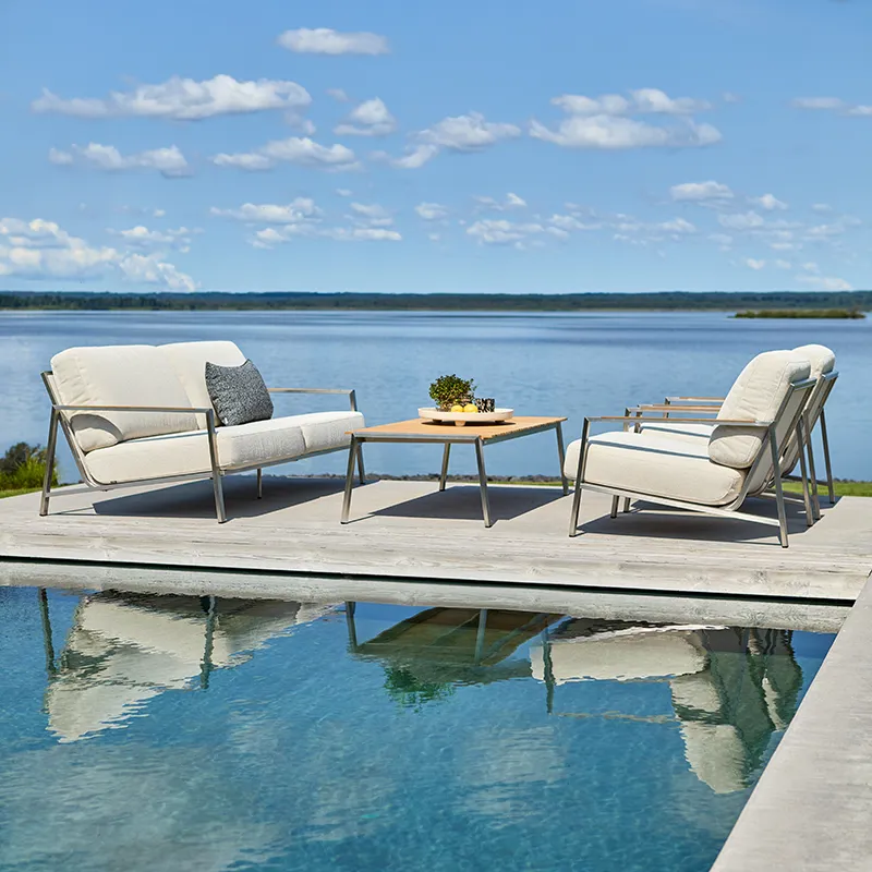 Brafab, Naos 2,5-sits soffa Stainless steel / Dot beige