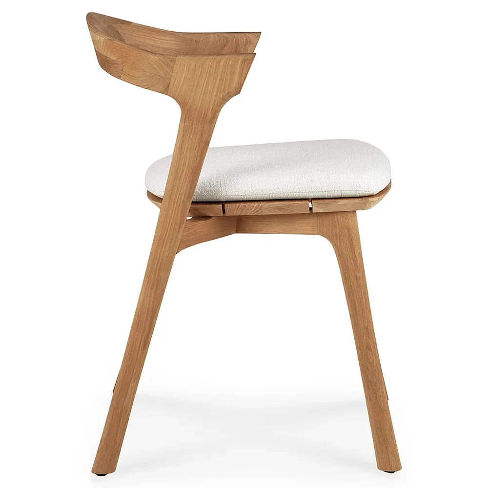 Bok Matstol Teak/ Off White