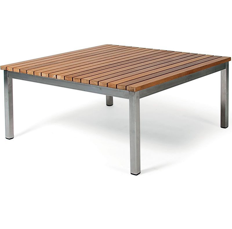 Skargaarden Haringe Lounge Table Small Stainless Steel Teak