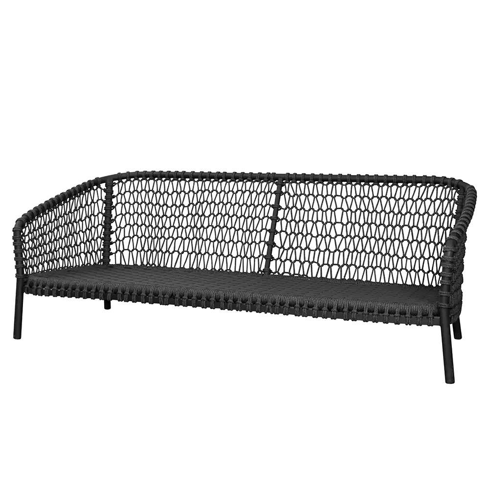 Produktfoto för Cane-Line, Ocean 3-sits soffa Dark grey Soft Rope