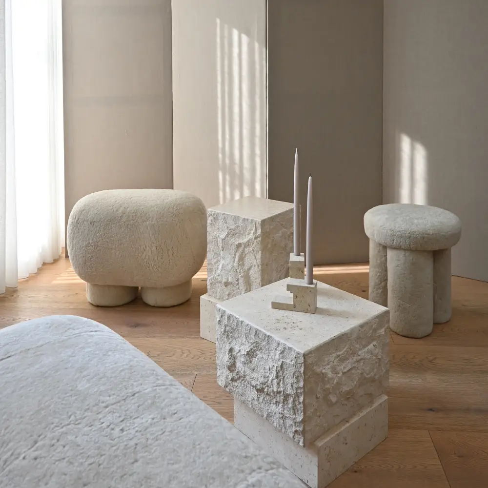 Temple Soffbord högt - Limestone