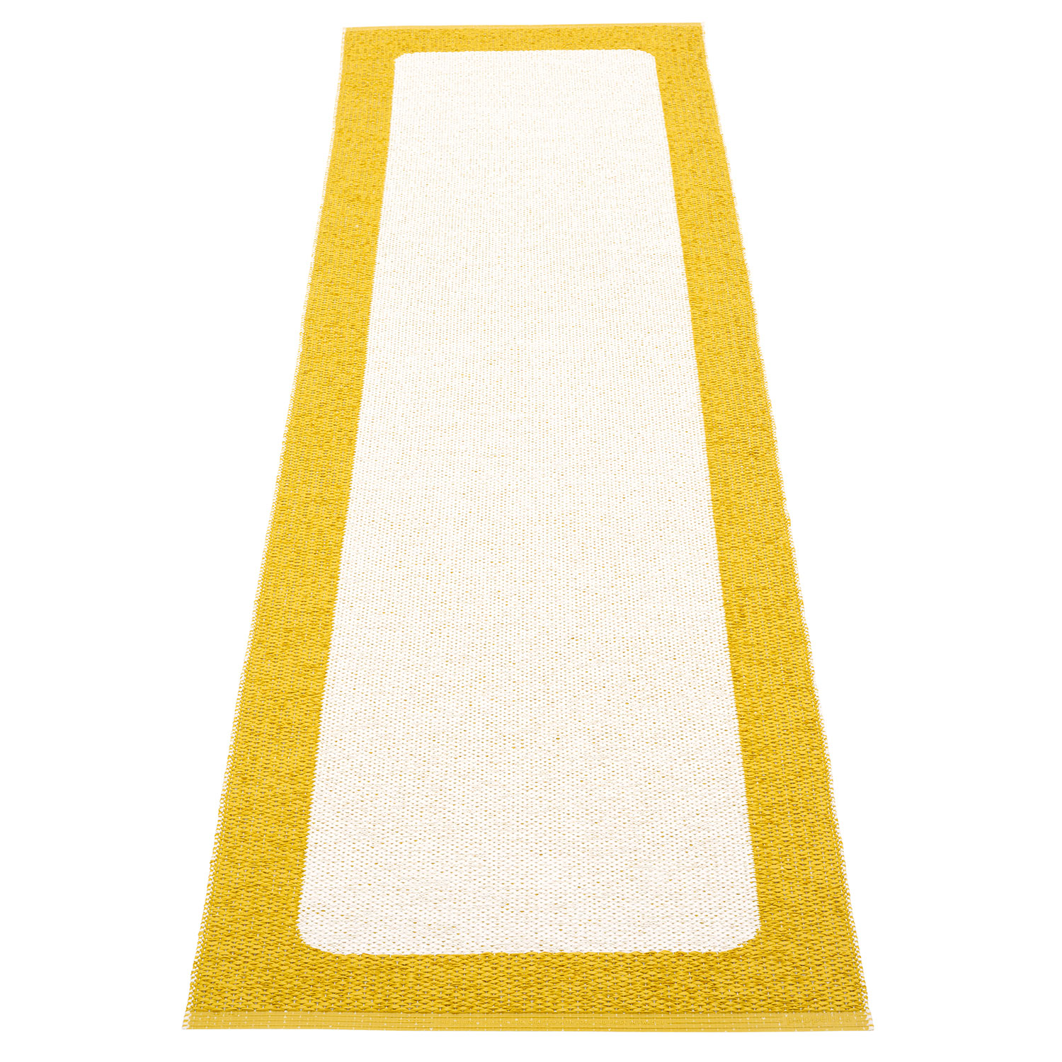 Ilda matta 70×240 cm mustard / vanilla Pappelina