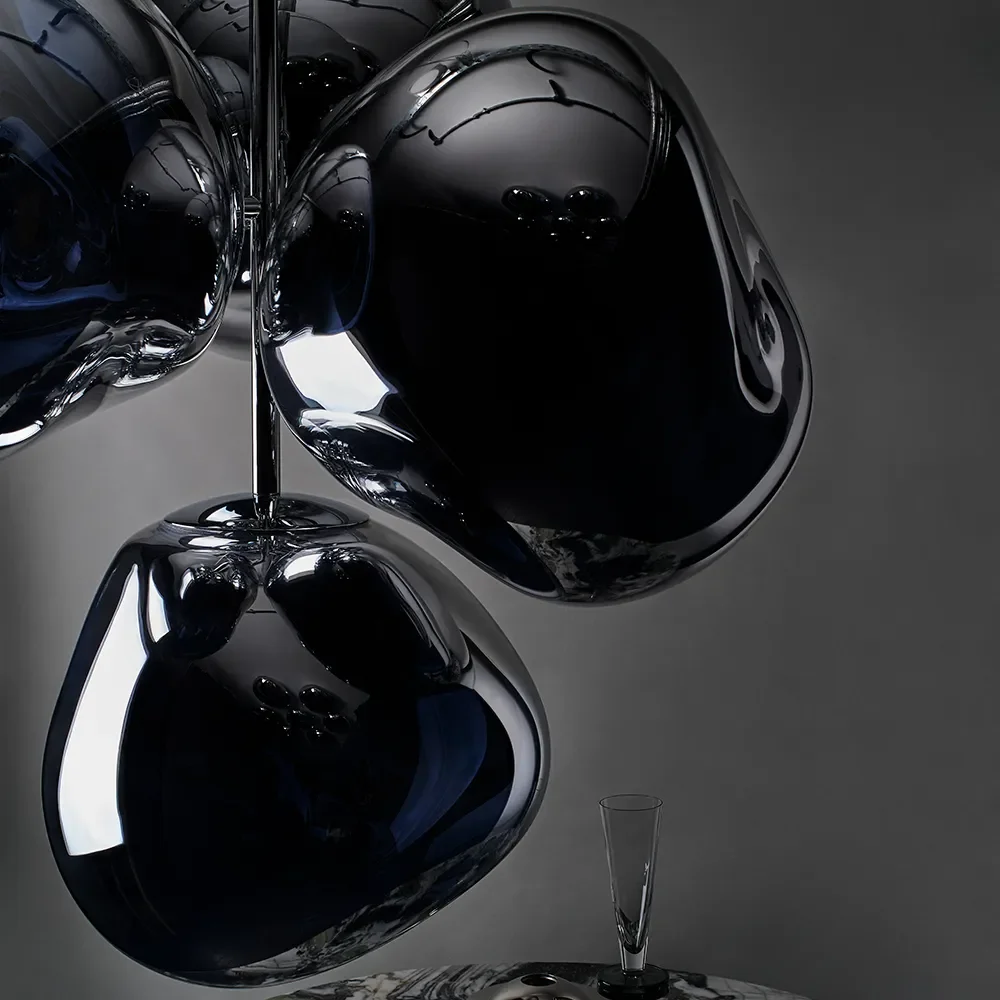 Melt Chandelier Small takkrona Smoke LED