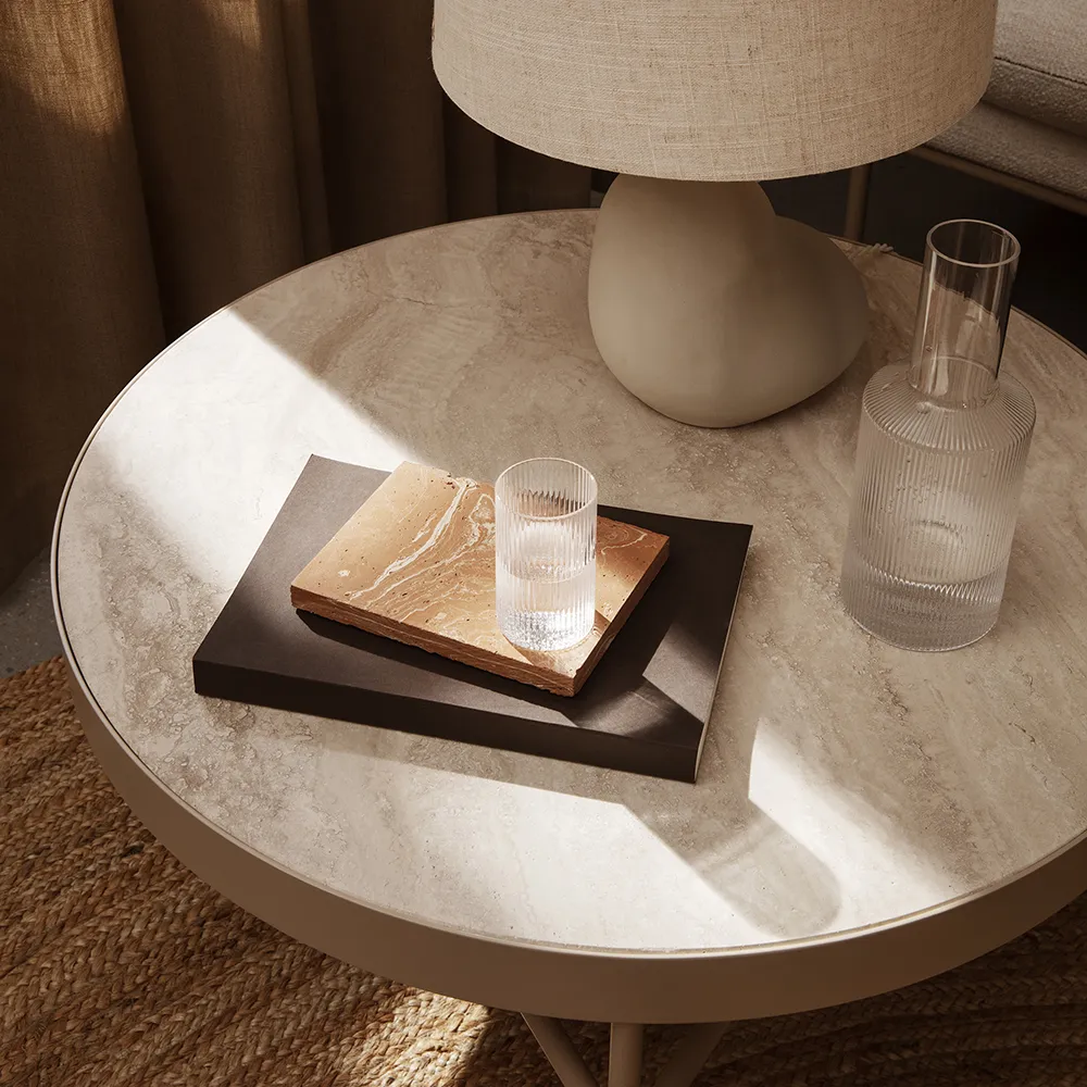 Travertine Soffbord - Cashmere