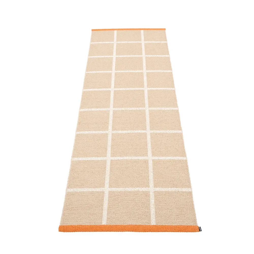 pappelina, vävd matta criss beige 70x225 cm