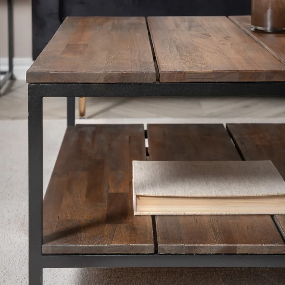 Padang Soffbord 80x80 cm teak