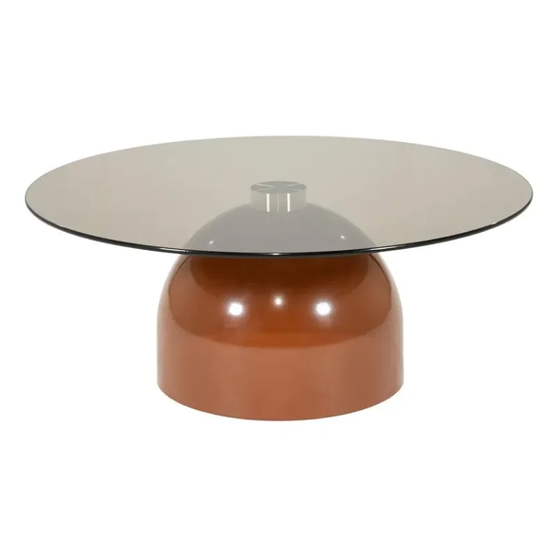 Irona large soffbord 80x80x33 cm glas brun
