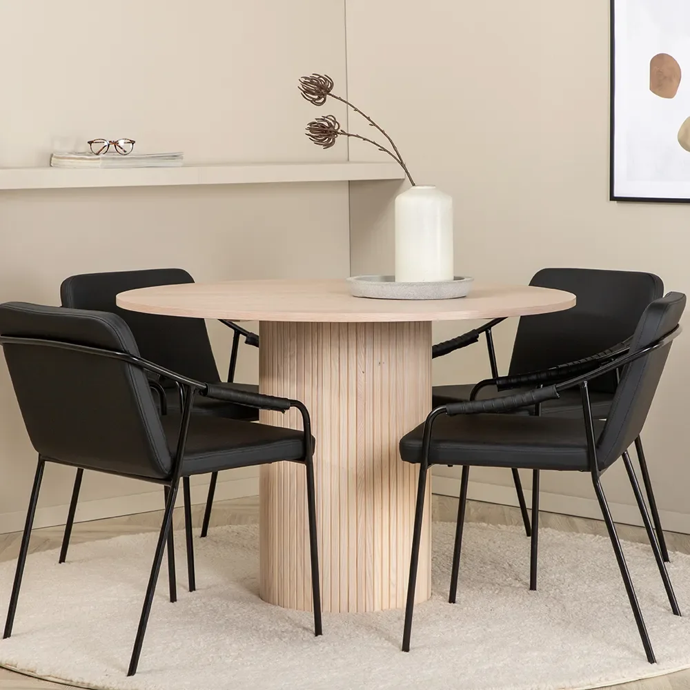 Tvist Matstol Svart PU 2-pack