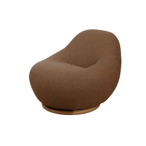 Gem loungefåtölj m/teak svirvel Umber brown, Rise