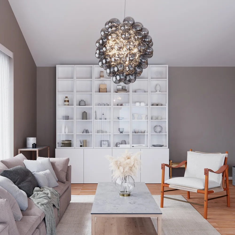 Deluxe taklampa Ø64cm Grå 