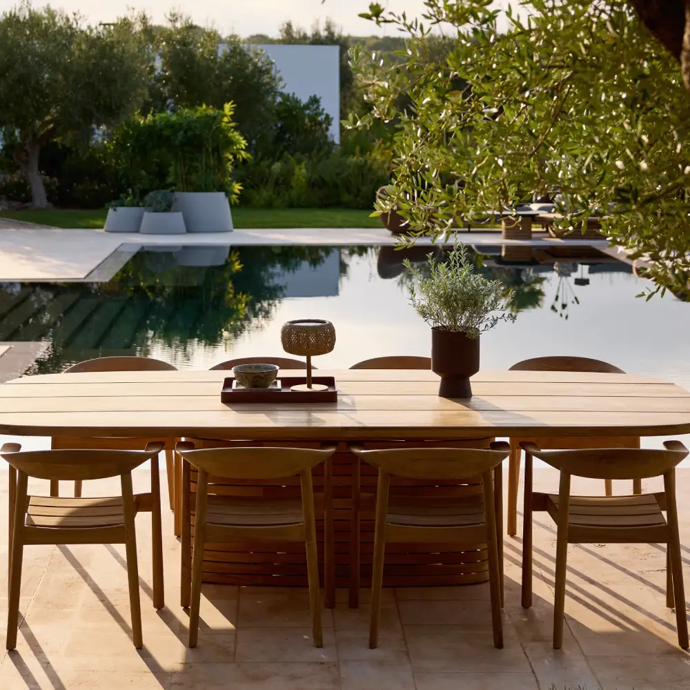 Mellow matbordunderrede oval f/bordsskiva 240x130 cm & 300x130 cm Teak