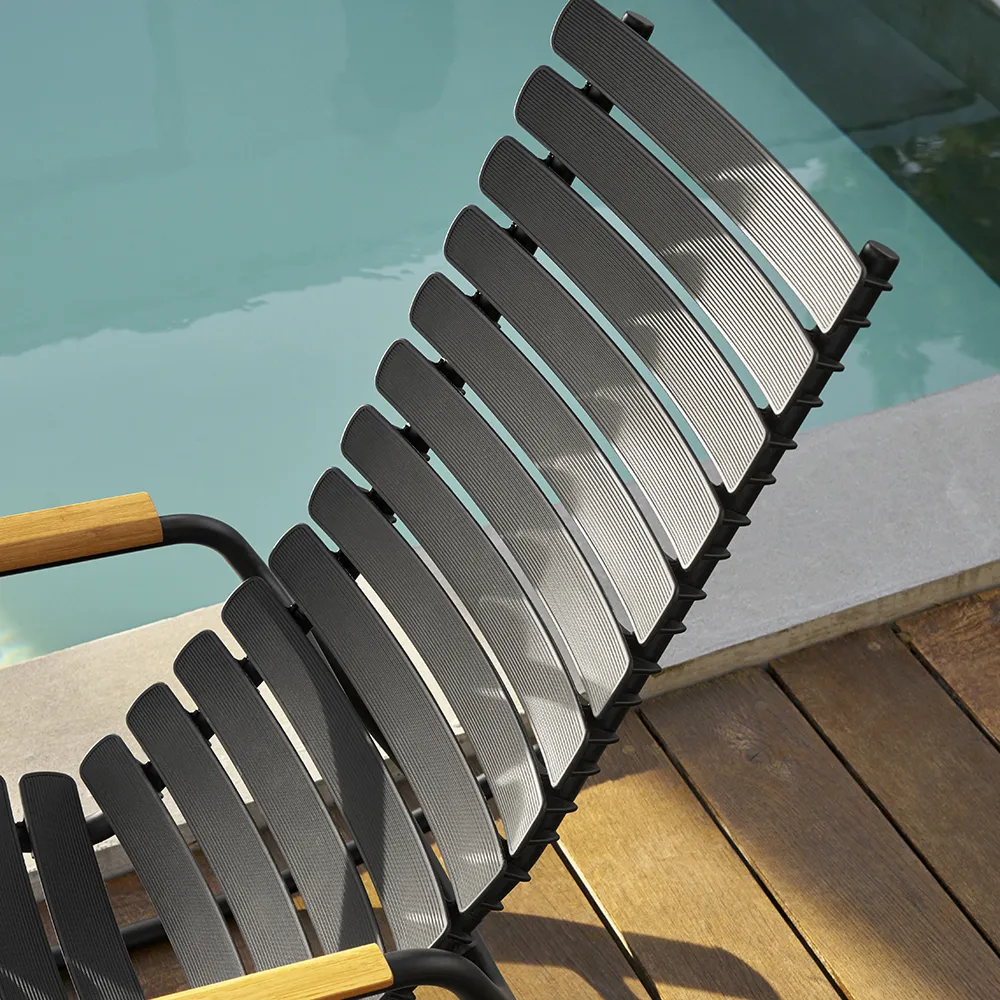 Alternativ bild 1 för Houe, Reclips gungstol black aluminium bamboo