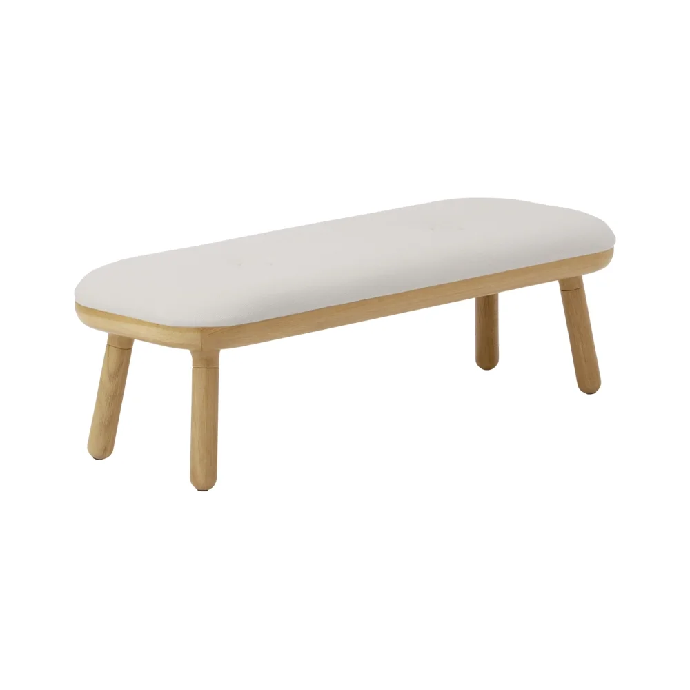 Paff Låg Bänk Ek/White Sands