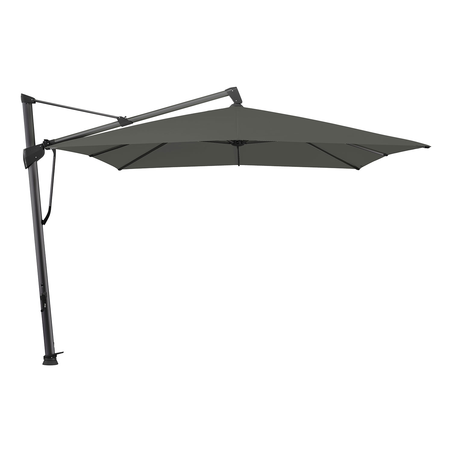 Glatz Sombrano S+ frihängande parasoll 400×300 cm kat.5 antracite alu / 669 carbone
