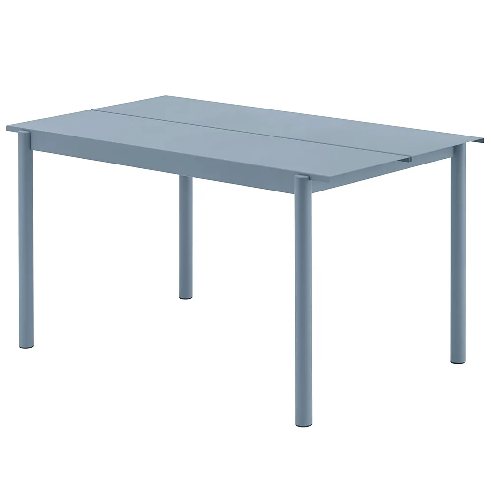 Produktfoto för Muuto - Linear Steel Table - Trädgårdsbord - Pale Blue - L140 x D80 x H73,5 cm