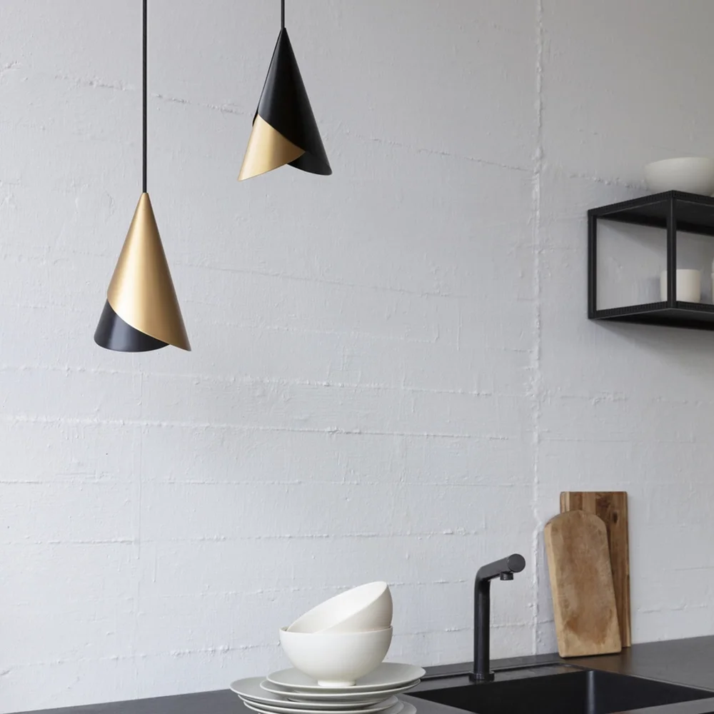 Cornet Lampskärm Black/Brass