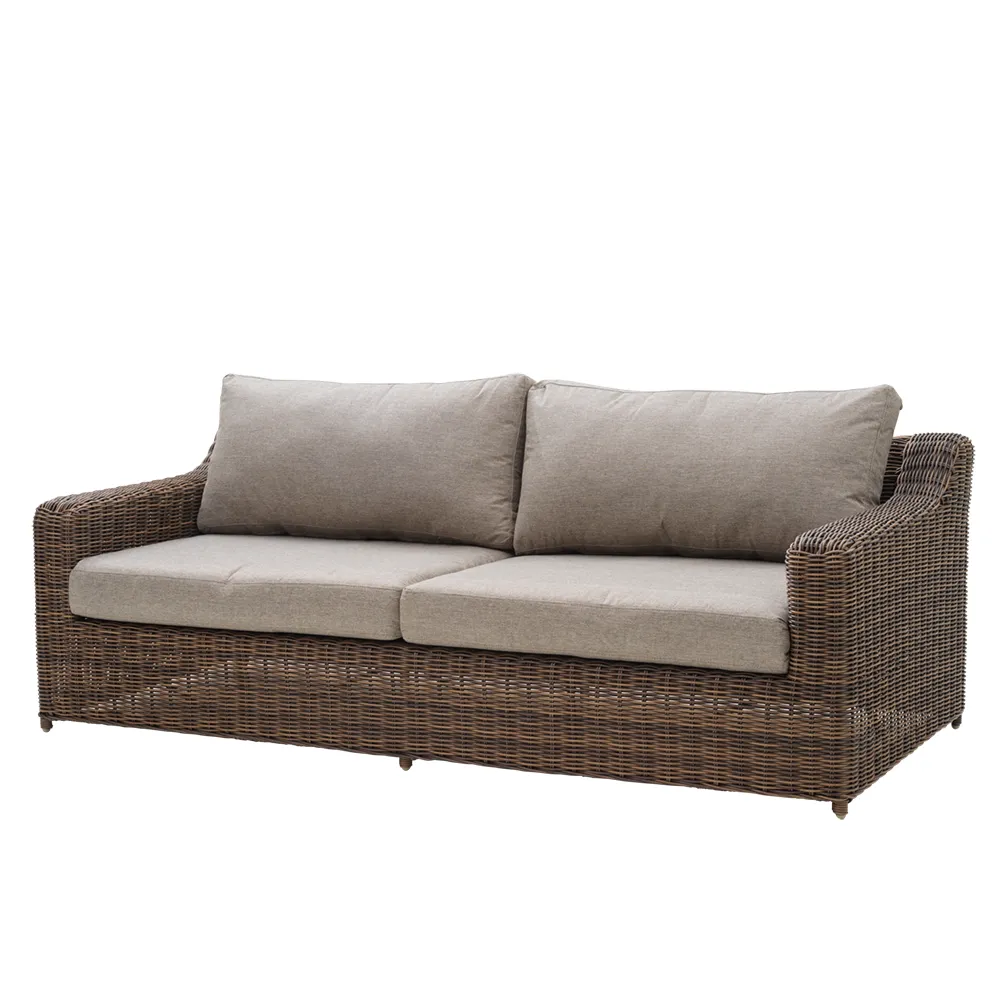 Brafab, Glendon 3-sits soffa Dark brown / Soft moose