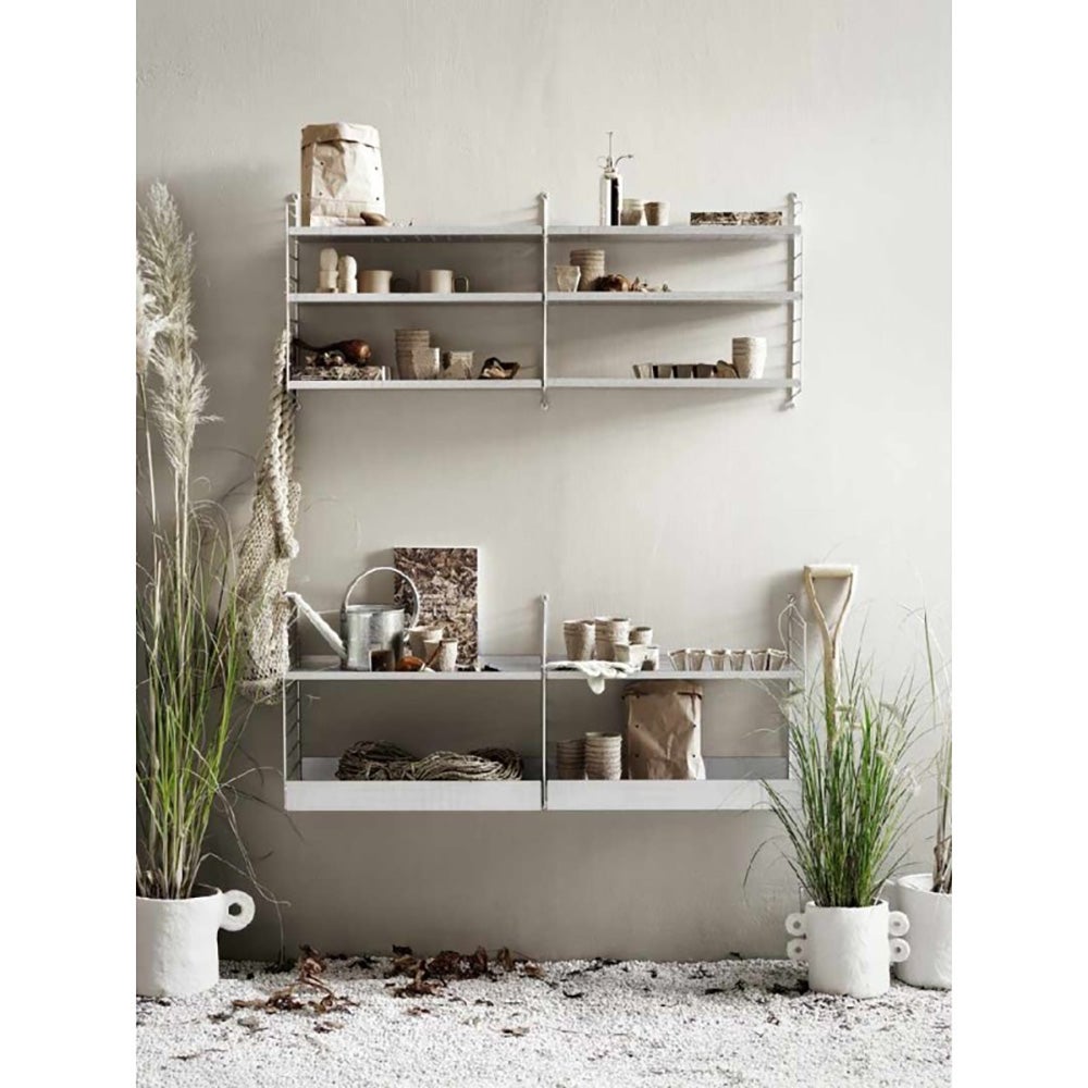 Alternativ bild 1 för String Furniture - Wall Panels Galvanized - Hyllsystem - Galvanized - 2 pack - W: 50 x H: 30