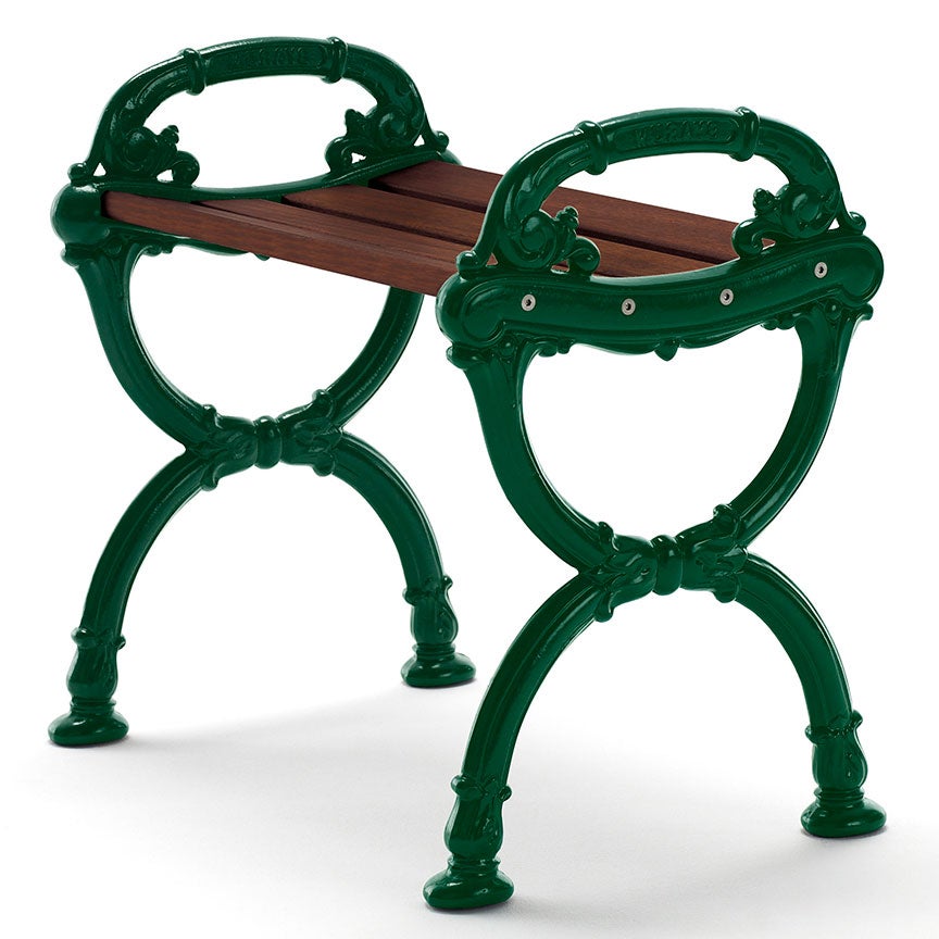 Byarum pall gavlar: grön / trä:brunlaserad furu