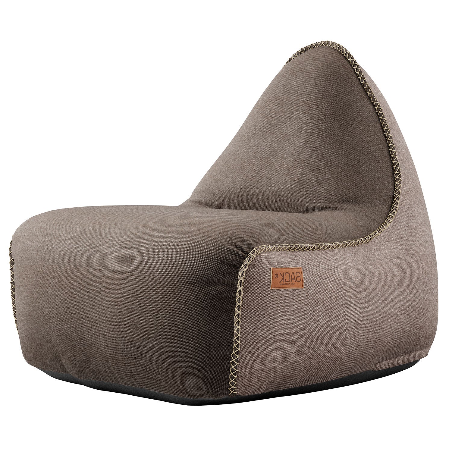 Sackit, Canvas loungefåtölj combi brun/sand