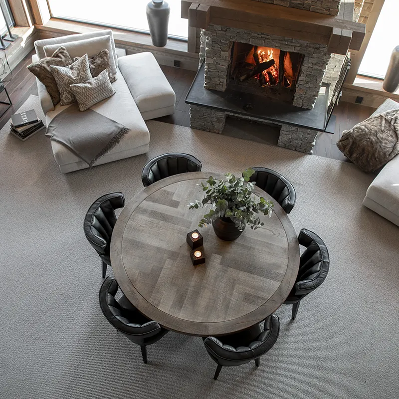 JOSH  matbord Ø150 silver back