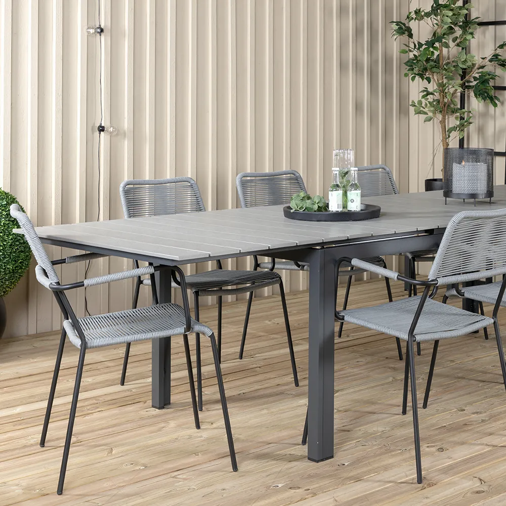 Lindos Karmstol Grå 2-pack