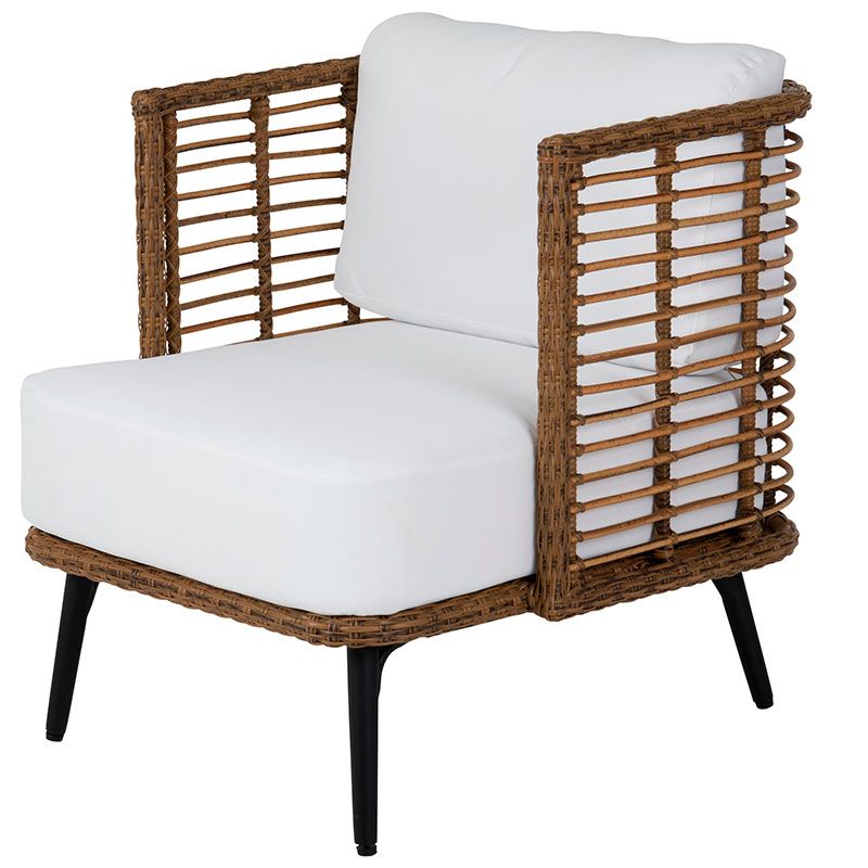 Covelo fåtölj natur/vit 