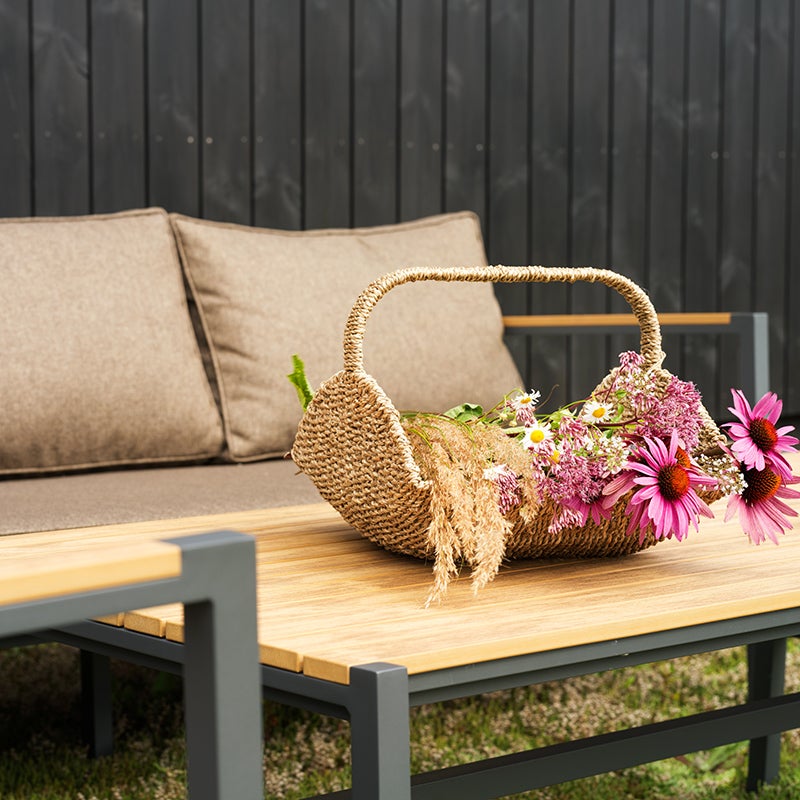 Cap hörnsoffa Stor Anthracite / Brown 