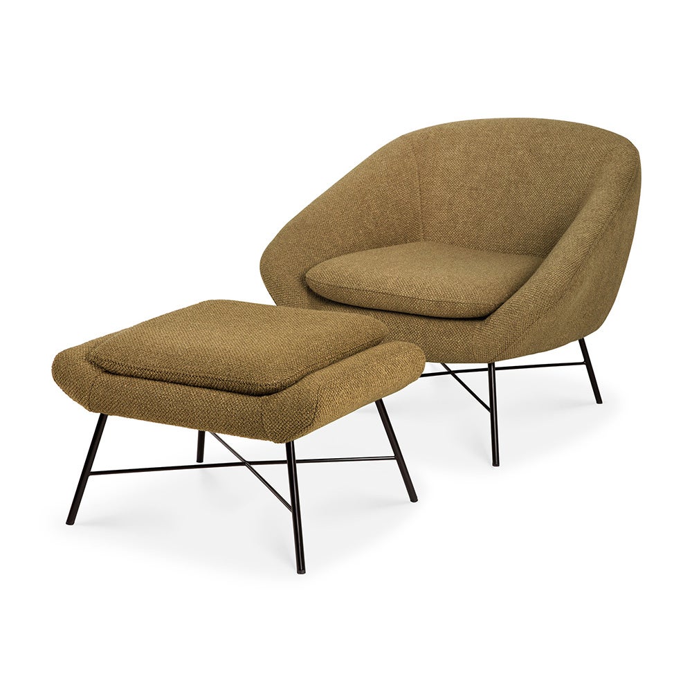 Barrow Fotpall - Ginger fabric 