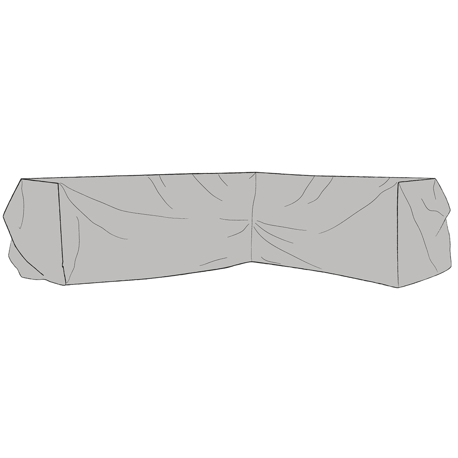 Möbelskydd  hörnsoffa 83×234/292 cm grå polyester
