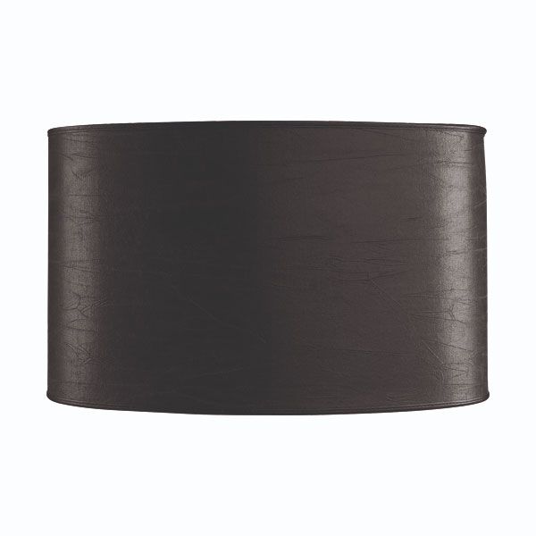 Lampskärm Oval M Black Leather