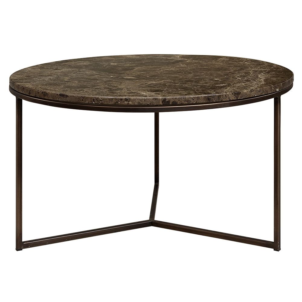 Cedes Soffbord Brun Marmor Ø80 Cm