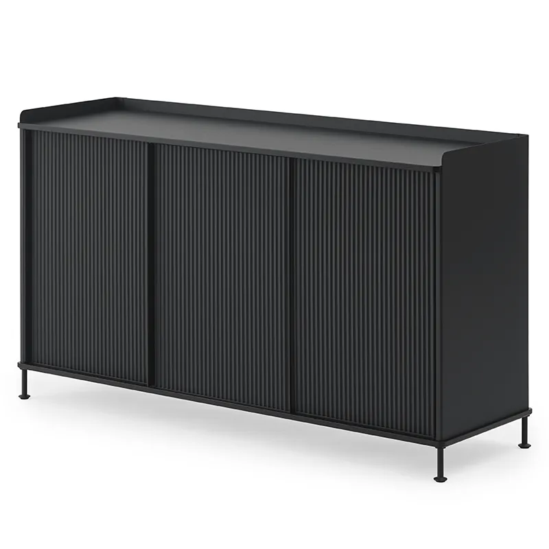 muuto, enfold sideboard 148 x 45 cm  - black anthracite black