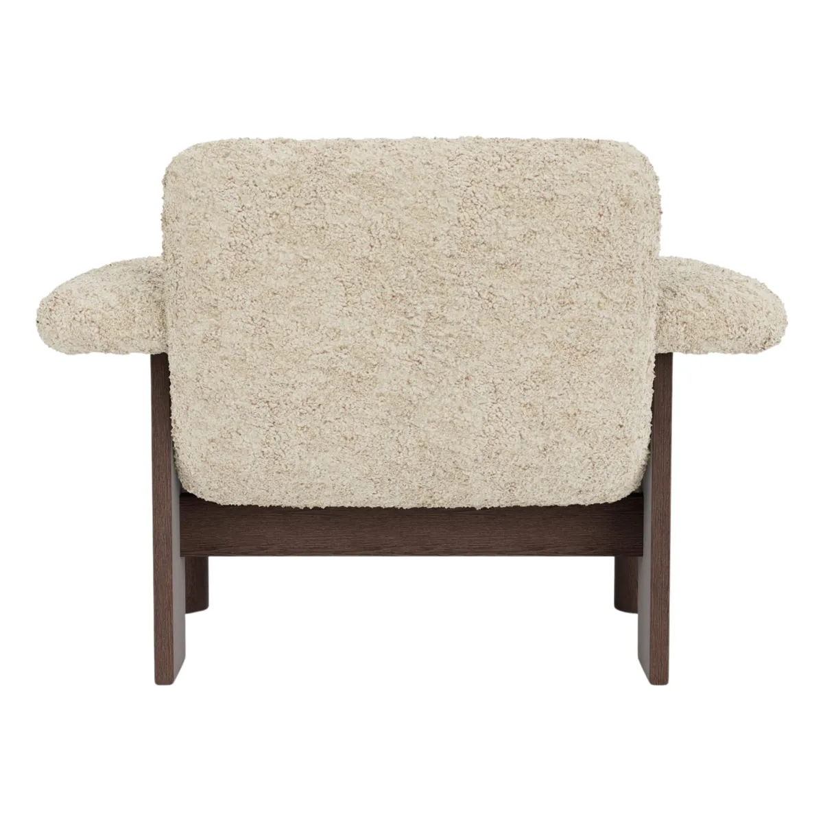 Brasilia loungestol mörkbetsad ek, Sheepskin Nevotex Nature
