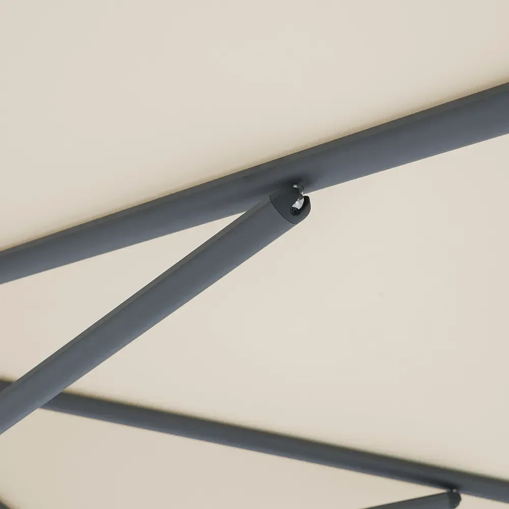 Twist parasoll 330 cm anthracite Kat.5 604 Cereal