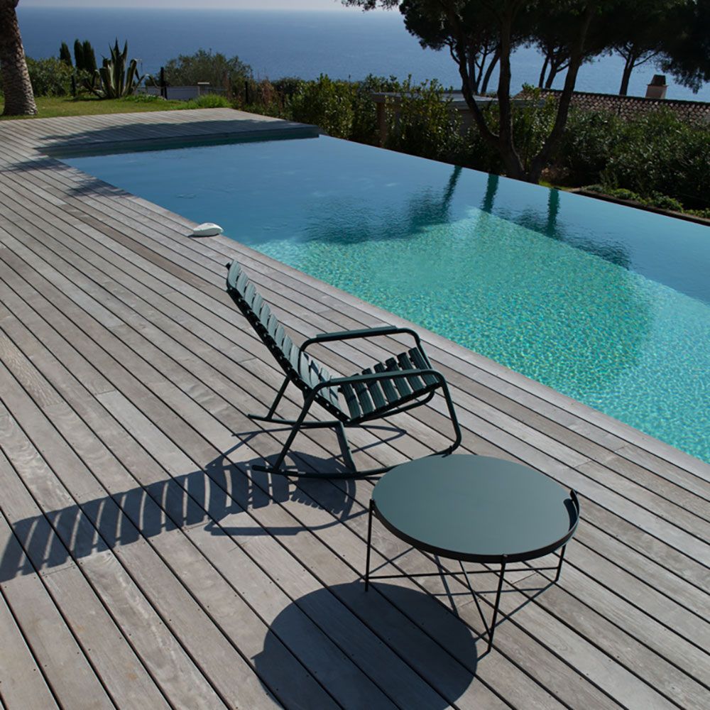 Edge sidobord 76 cm svart stål