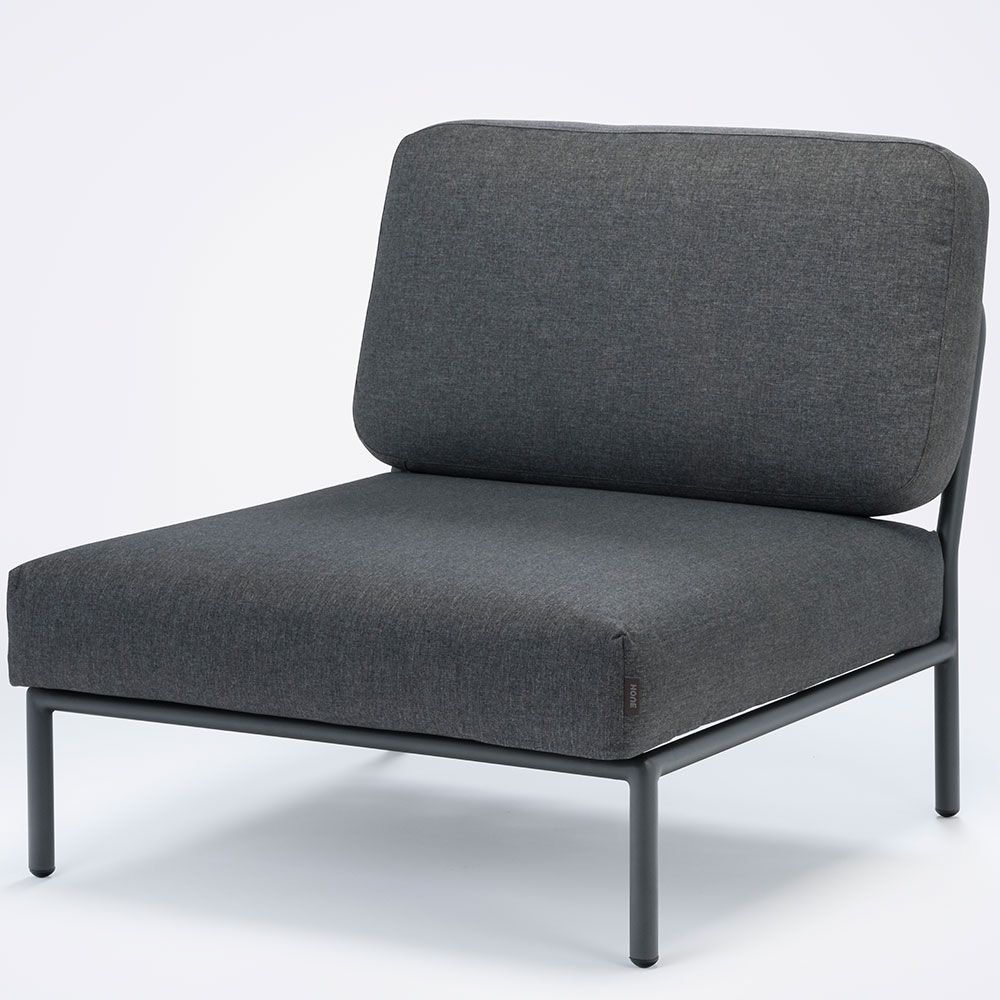 Produktfoto för HOUE - LEVEL / Lounge Chair - Trädgårdsstol - Dark Grey/Dark Grey - L81 x W95 x H82 x SH38 cm
