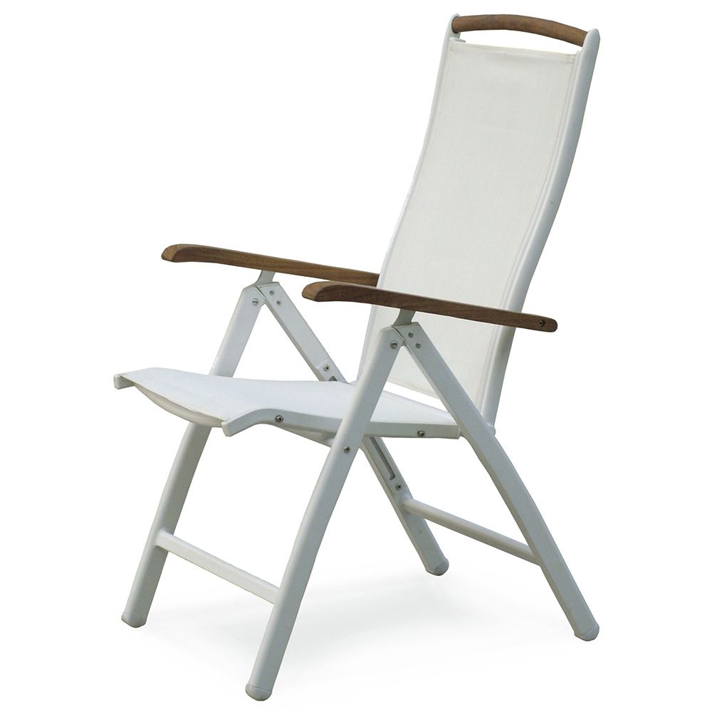 Nydala Positionsfåtölj Vit/Vit Teak 