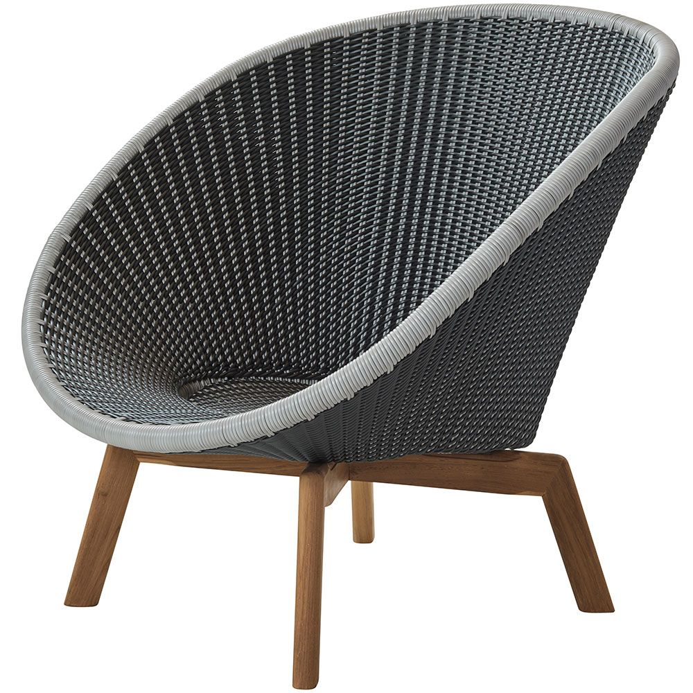 cane-line, peacock loungefåtölj grå