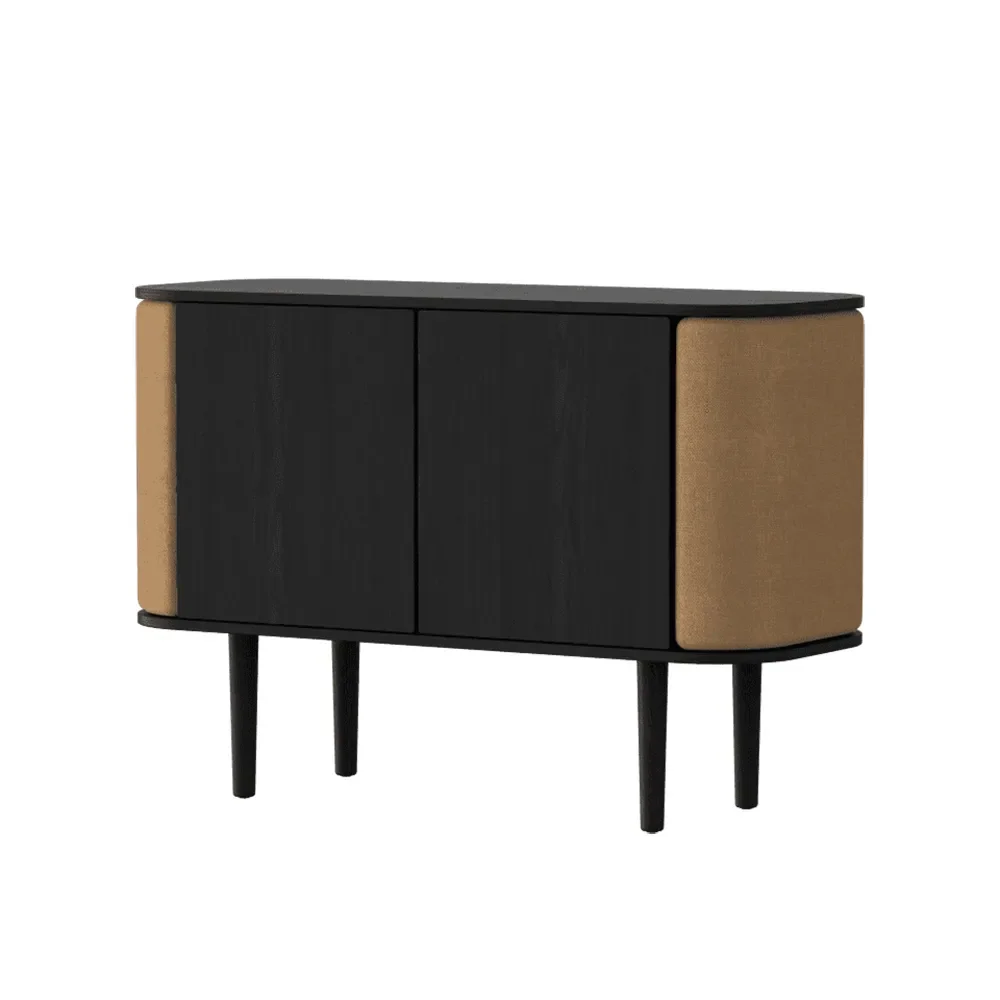 umage, treasures 2-dörrars skåp svart ek/sugar brown