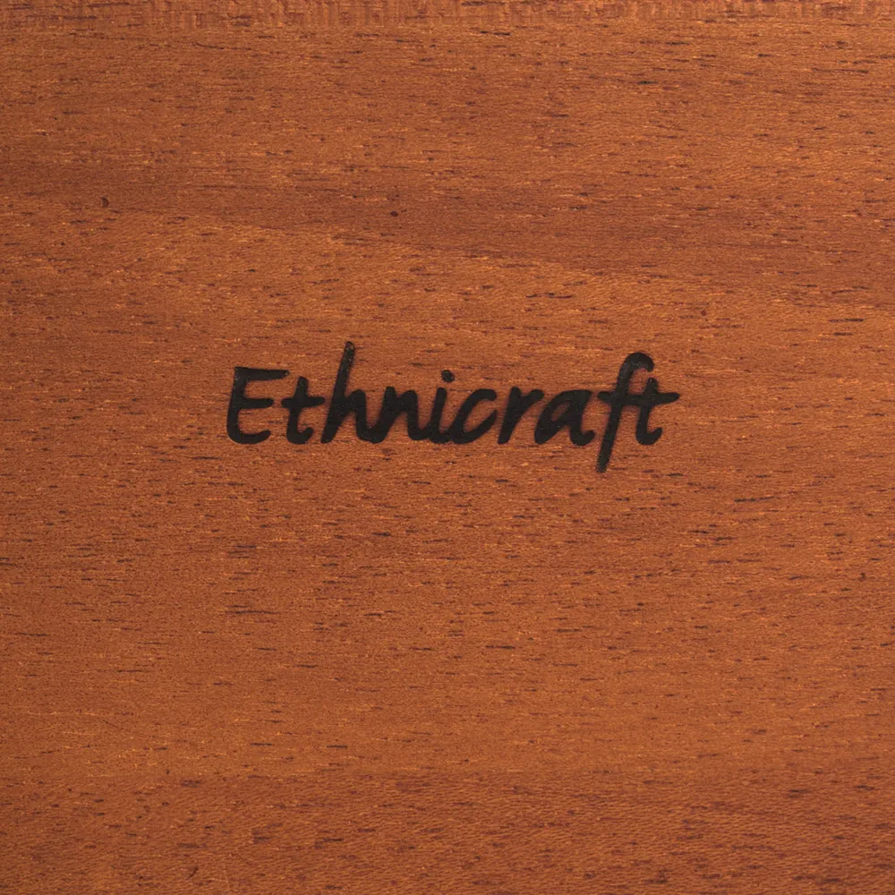 Thin ovala brickor lackad mahogny-Set om 2