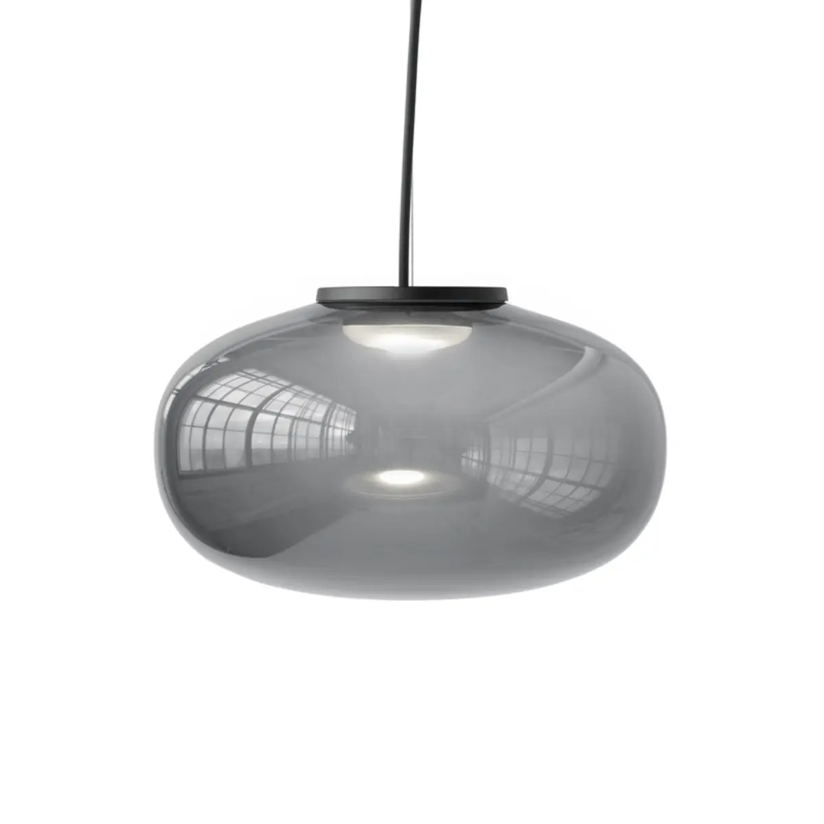 Karl-Johan Pendellampa Ø40 Rökt Glas