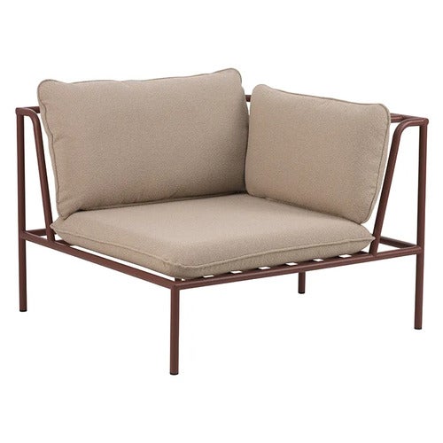 Collier hörndel  Zin red / Teddy beige