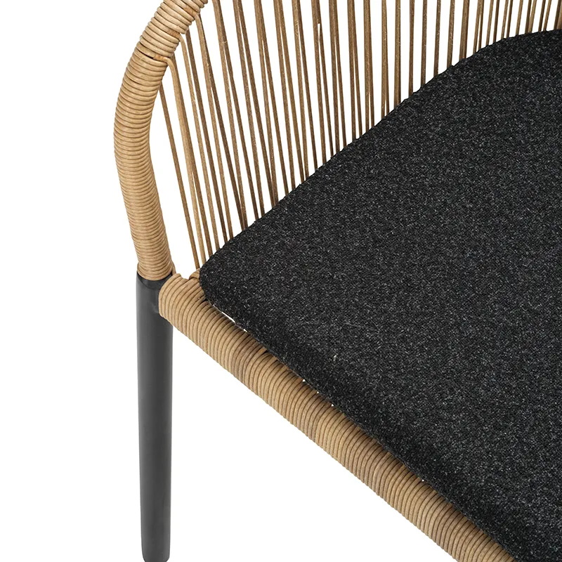 Delta stol    Svart / Natural Wicker/ Teddy Black