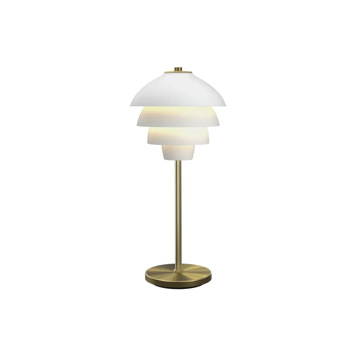 Valencia bordslampa Ø18xH41 cm metall mattvit/mässing