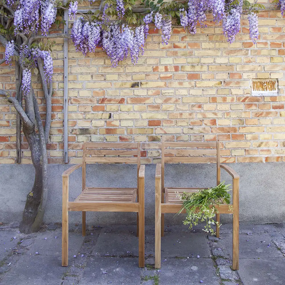 Oxford karmstol teak