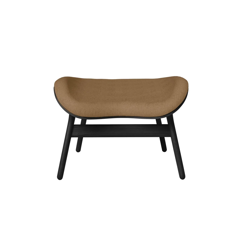 umage, a conversation piece ottoman fotpall black oak/sugar brown